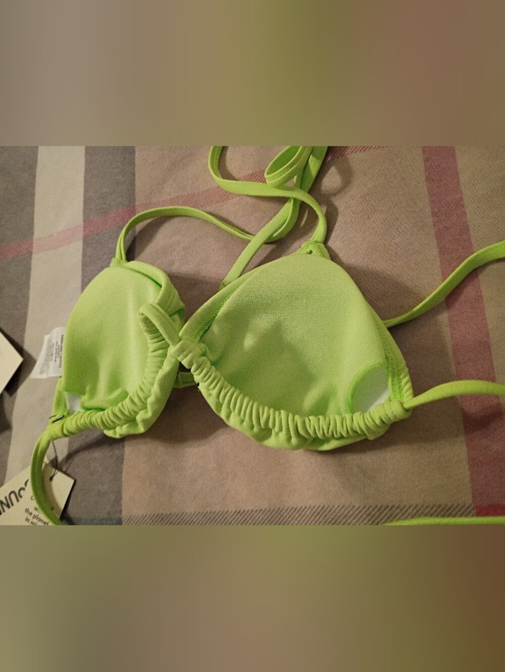 Lime Green Rhinestone Low Rise Bikini Set - Picture 9 of 16